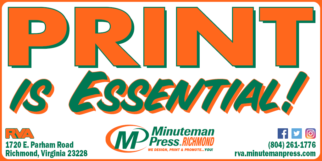 MMPofRVA's tweet photo. Printing is Essential!

#RebuildLocal  #MinutemanPress  #ShopLocal  #SupportLocal  #InThisTogether #Richmond #RVA #Virginia #Printing #Flyers #Rackcards https://t.co/udz2S0xpgL
