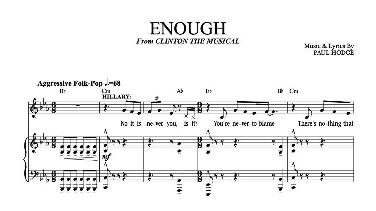 BREAKING NEWS! It’s 2 weeks until election day so we have 2 special messages:
1 – 🗳️Vote!
2 – 🎼It's here! We are releasing the sheet music for CLINTON THE MUSICAL!

Head to the site of our composer @pauljmhodge
 and engage in some musical relations: bit.ly/2HiFf22