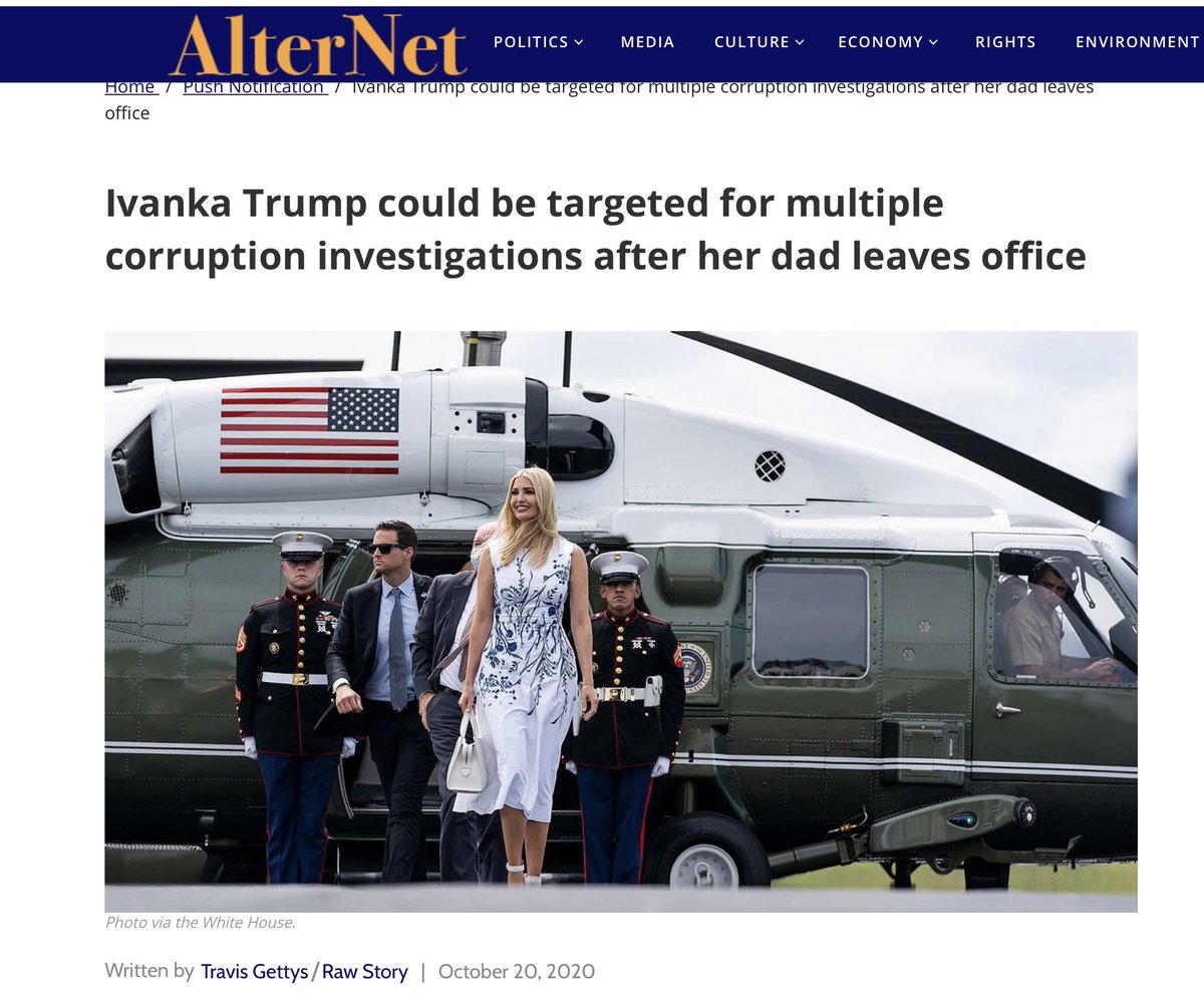larrycharlesism's tweet photo. Based on evidence and facts, not Giuliani’s drunken ramblings and Russian disinformation and mainstream media’s pro-trump agenda. @RawStory @AlterNet #ProsecuteIvanka https://t.co/9iXCV3K7xq
