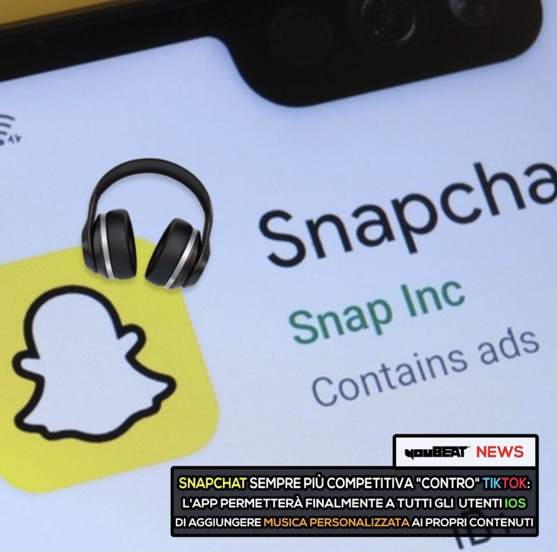 youBEATmusic's tweet photo. #SnapchatSounds

@Snapchat non molla nella "lotta" a @tiktok 🔥⚔️

#Snapchat #TikTok https://t.co/QyANGnyrQ9