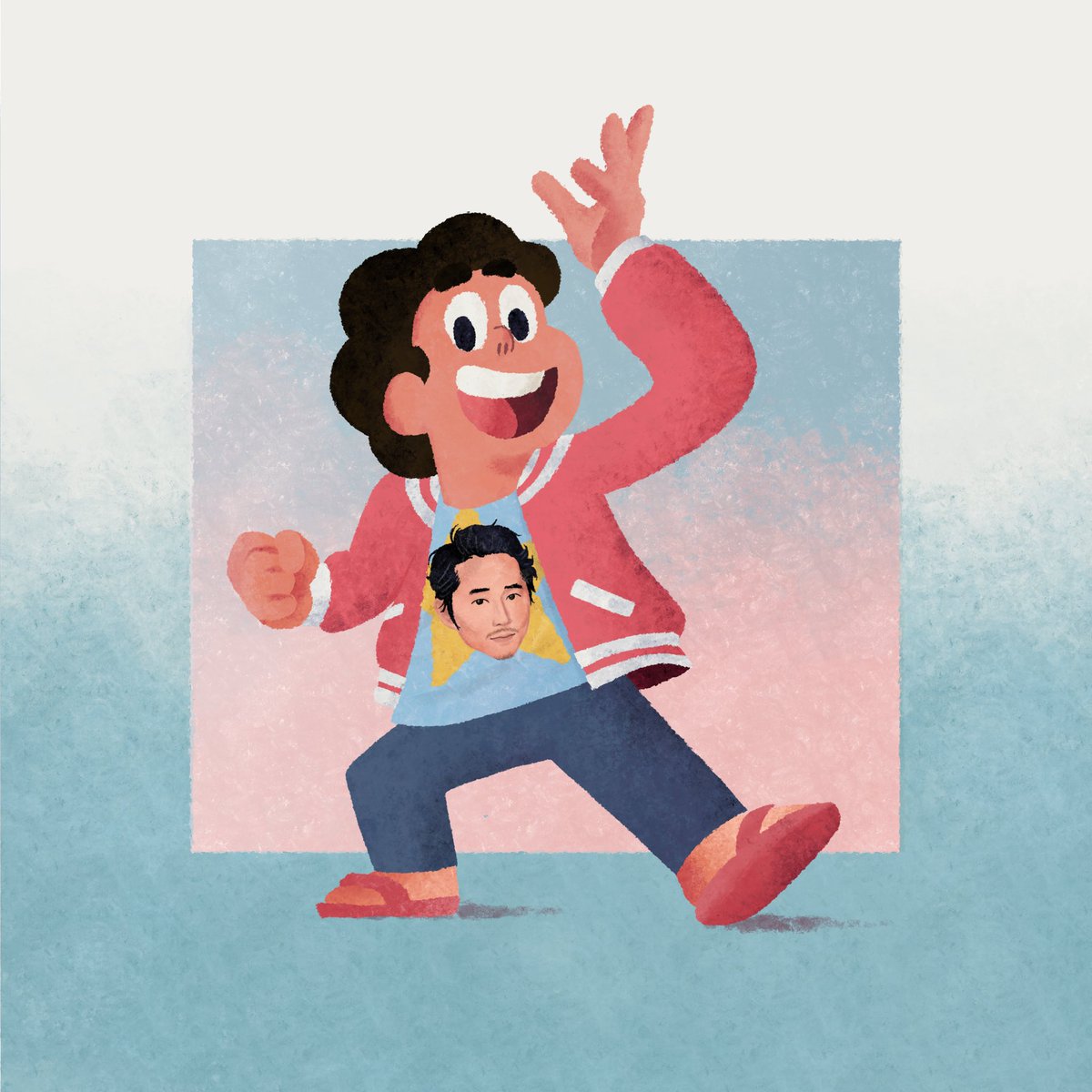 thomastakuya's tweet photo. Steven Yeuniverse. If you don’t resemble Steven Yeun, put his face on a t-shirt and dress like Steven Universe. Highly likely that you just come off looking very casual. - Halloween Costume Ideas 2020 #comic #comics #illustration #halloweencostumeideas https://t.co/EcdOqYmxle