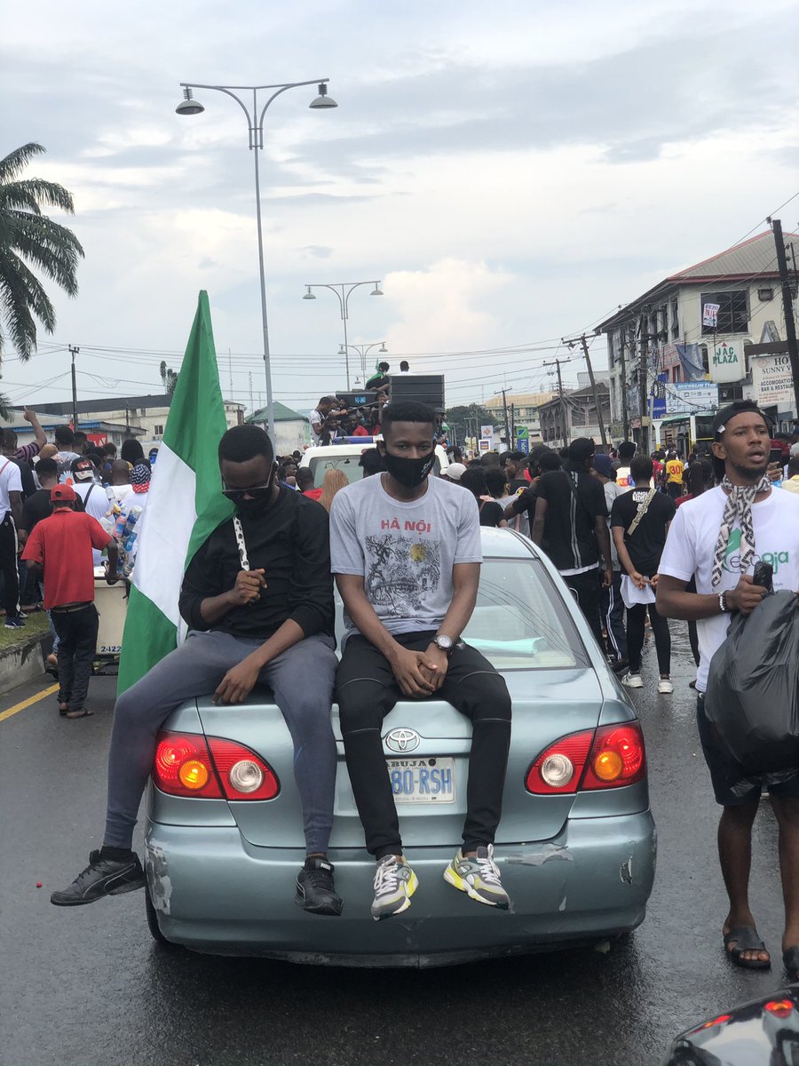 Another peaceful protest in the city of Port Harcourt...

#EndSARS 
#PhProtest
