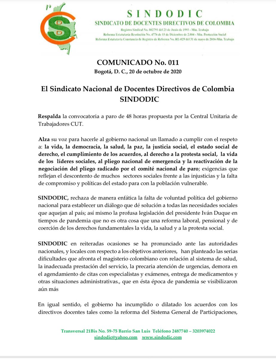 SindodicSindicato Nacional de Directivos Docentes tweet media