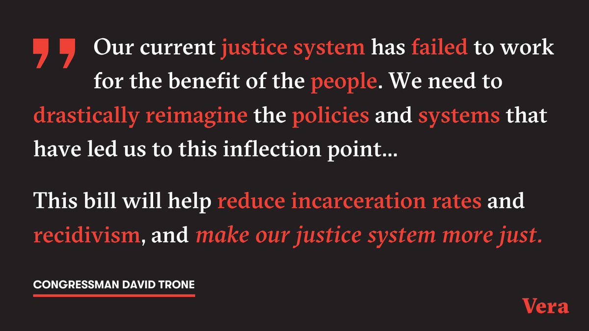 Today,  @RepDavidTrone and  @RepArmstrongND introduced The Community First Pretrial Reform and Jail Decarceration Act, a bill to reverse decades of federal policymaking that made rural America a driver of  #massincarceration.  https://www.vera.org/newsroom/bipartisan-legislation-introduced-to-support-local-efforts-to-reduce-and-address-racial-inequities-in-incarceration-rates-in-americas-smallest-communities