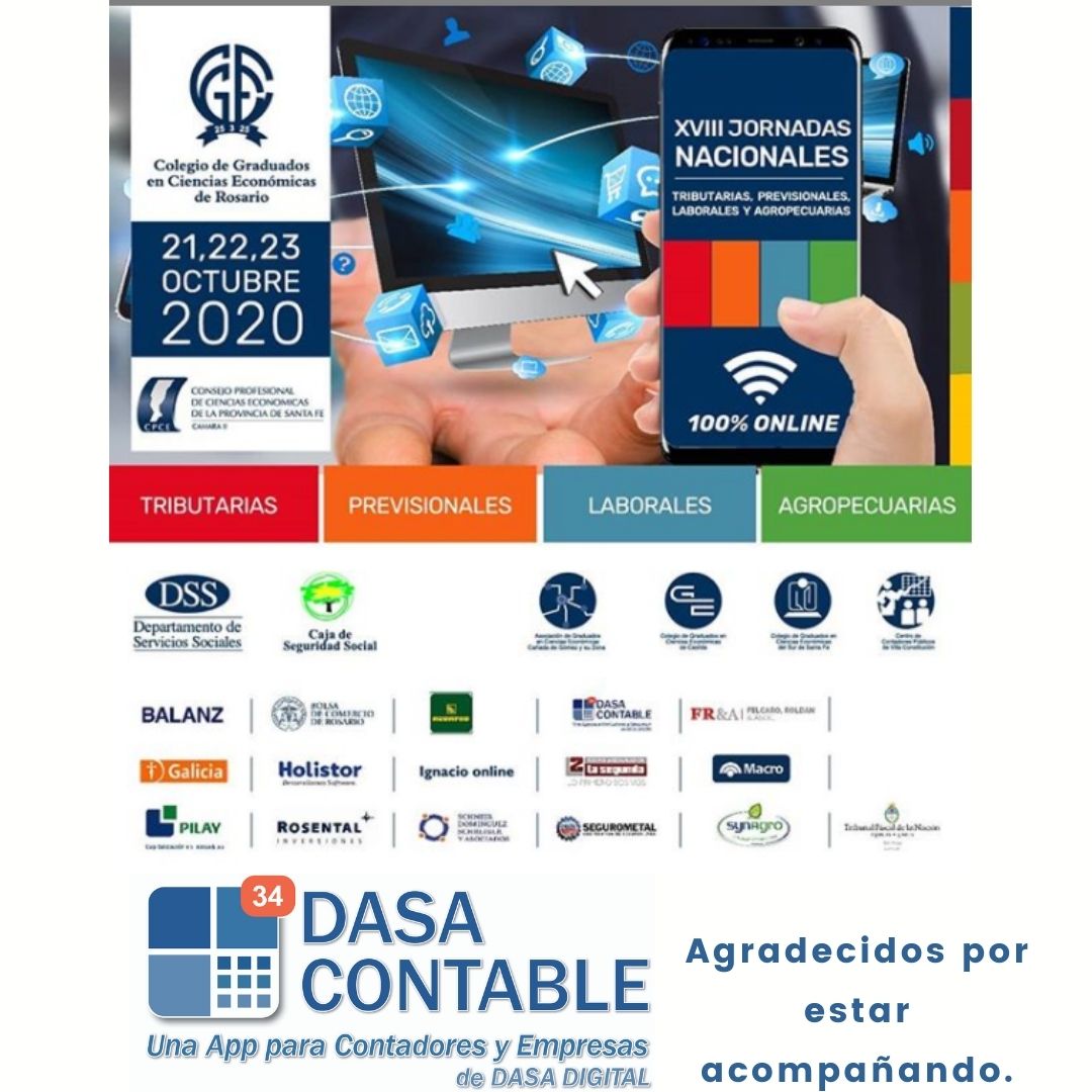 ContableDasa's tweet image. Gracias por permitirnos ser parte!
No te pierdas la XVIII Jornadas Nacionales Tributarias-Rosario.
Desde DASA DIGITAL seguimos innovando para brindarte más y mejores herramientas!
Conoce todos los beneficios que tenemos para vos.
🌐dasadigital.net