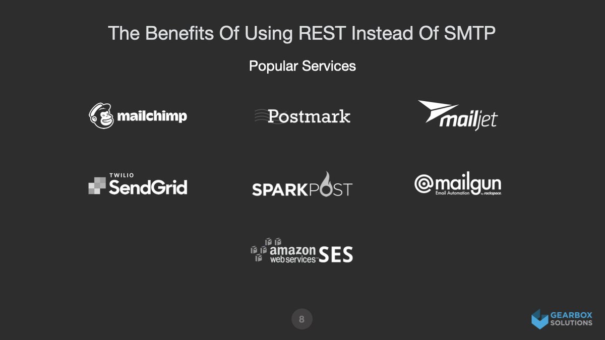 Email can be hard.  Keep it simple by using tools specifically designed to easily send email from FileMaker or anywhere else. Use <a href="/mailjet/">Sinch Mailjet</a> or other services. Here's the story gearboxgo.com/insights/the-b… #ClarisFileMaker #api