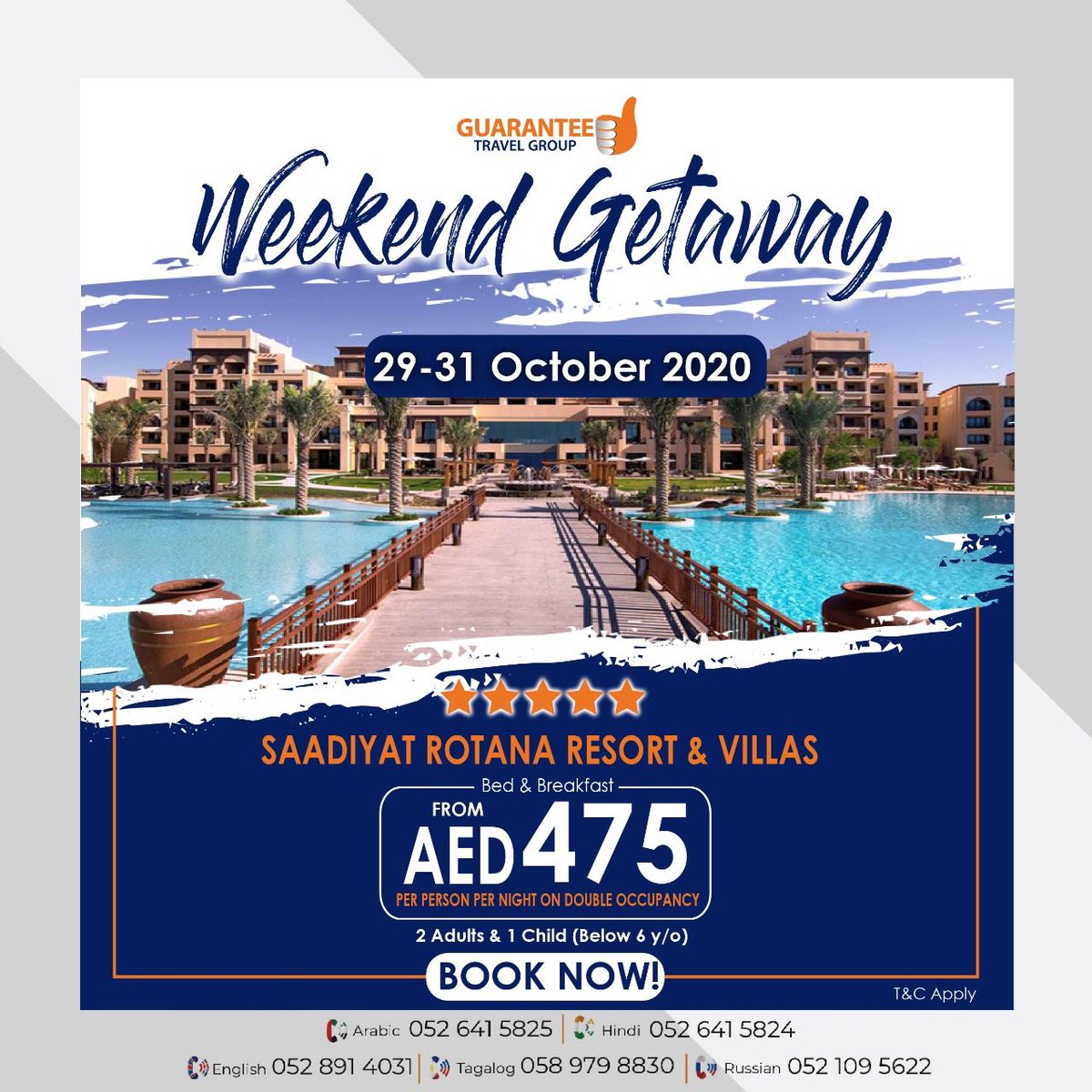 guaranteetours's tweet photo. Create your weekend in advance &amp; we will help you with this ✅ 
Book now &amp; Save up to 50%
Chat with our team directly on Whatsapp, send us a direct message (DM) or call +97144568833 / +971589798830
*T&amp;C Apply

#GuaranteeTravelGroup #GuaranteeTravel #HotelStay #HotelOffer #offers https://t.co/g3pGae9bTz
