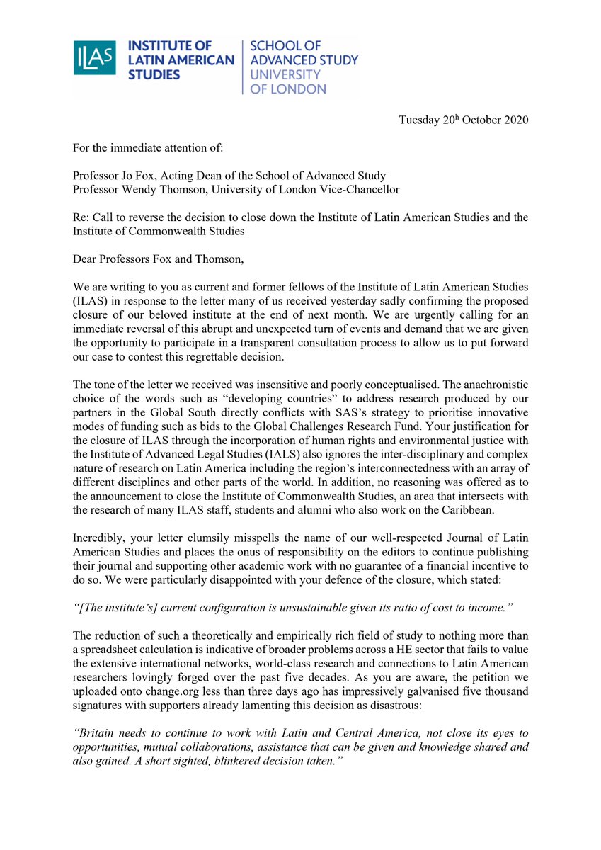 PMBradbury's tweet photo. 'At a time of rising isolationism across the world & in the context of the UK’s exit from the EU, it is more important than ever that the academic community maintains strong international links & research interests' #saveILAS #stopILASclosure https://t.co/N9Kd8LF2Gf