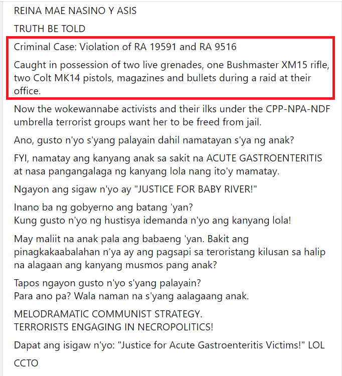 speakout14x2's tweet photo. @alssndrclree Ahmmm. Ano ulit? I just leave it here.  Nkakawow lng na sobrang hype ng issue and sahil galit ka sa gov't (I assume) that's why u still not getting the point. Alm kong masakit mawalan ng anak but she's in the situation na ginawa niya din. I have been more time to my child .... https://t.co/xN6t10FJlT