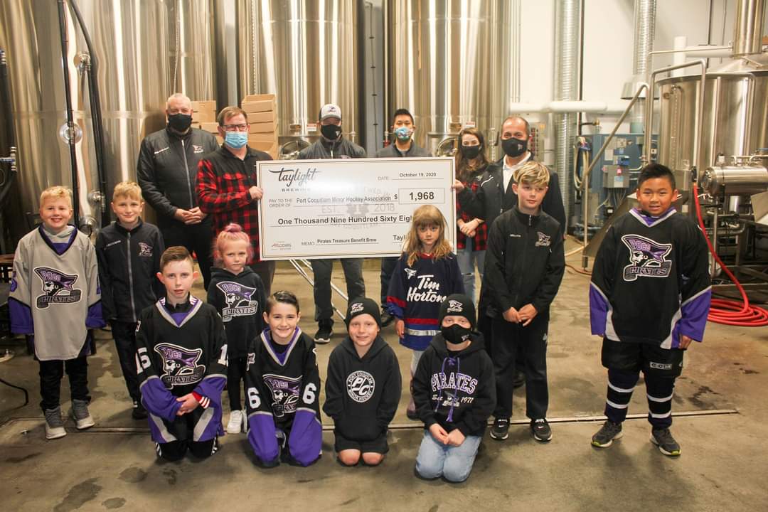 PoCo Minor Hockey (@pcmha) on Twitter photo Taylight Brewing presented Port Coquitlam Minor Hockey with a cheque for $1968.00. Last fall the Port Coquitlam brewery created a special brew, the Pirates Treasure Golden Ale, and proceeds from the sales resulted in this presentation. Thank you Taylight!! <a href="/taylightbrewing/">Taylight Brewing Inc.</a> Taylight Brewing presented Port Coquitlam Minor Hockey with a cheque for $1968.00. Last fall the Port Coquitlam brewery created a special brew, the Pirates Treasure Golden Ale, and proceeds from the sales resulted in this presentation. Thank you Taylight!! <a href="/taylightbrewing/">Taylight Brewing Inc.</a>