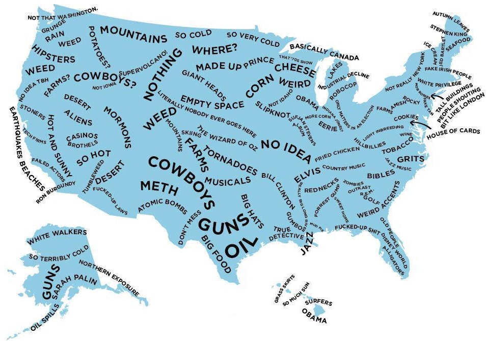 The US according to the rest of the world.