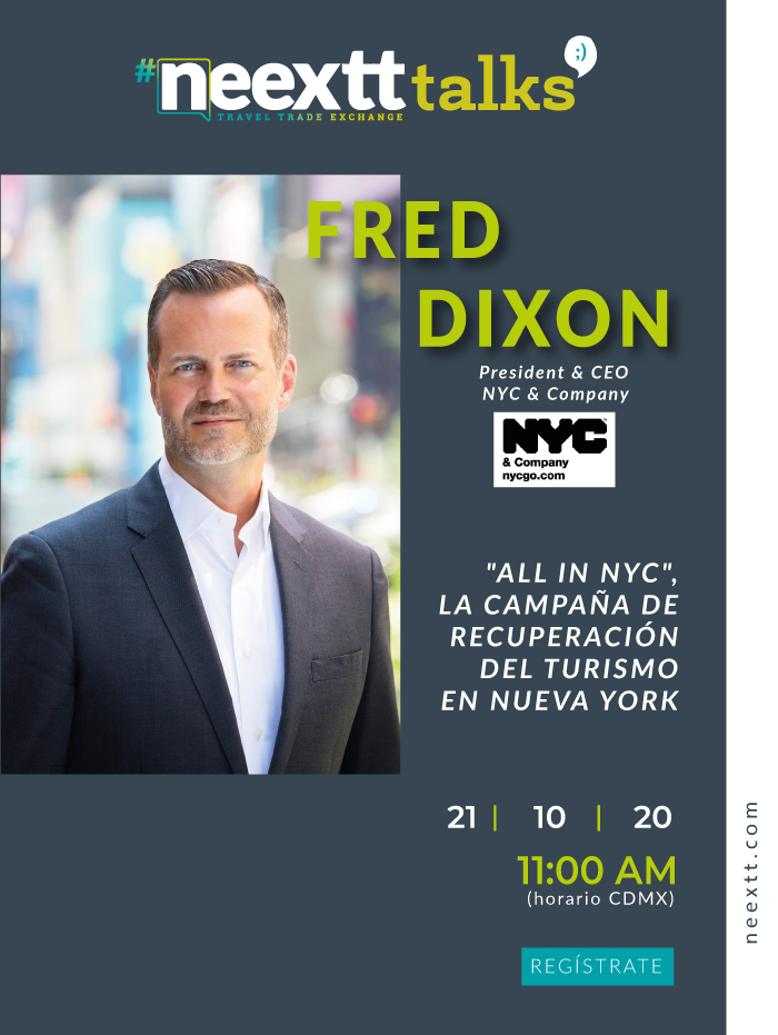 neextt_'s tweet photo. ¿Ya reservaste tu lugar en la próxima sesión de #NeexttTalks? Fred Dixon, CEO de @nycgo, nos hablará sobre "All in NYC", la campaña de recuperación del turismo en Nueva York. 🗽

¡Regístrate aquí!
👉 https://t.co/lA9d71lUON https://t.co/d7ZI6AQx6H