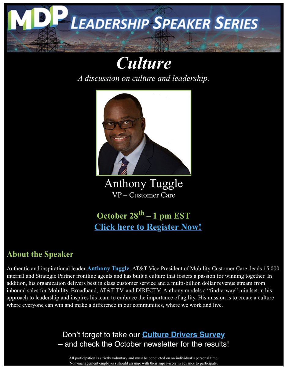 The man. The myth. The legend!
.
.
Join us for our conversation with the incredible <a href="/tugglife1/">Tugglife</a> about culture!
.
.
#MDPalumLIFE #LifeAtAtt #Engage #Connect #Serve #Leadership #WorkLife #Community