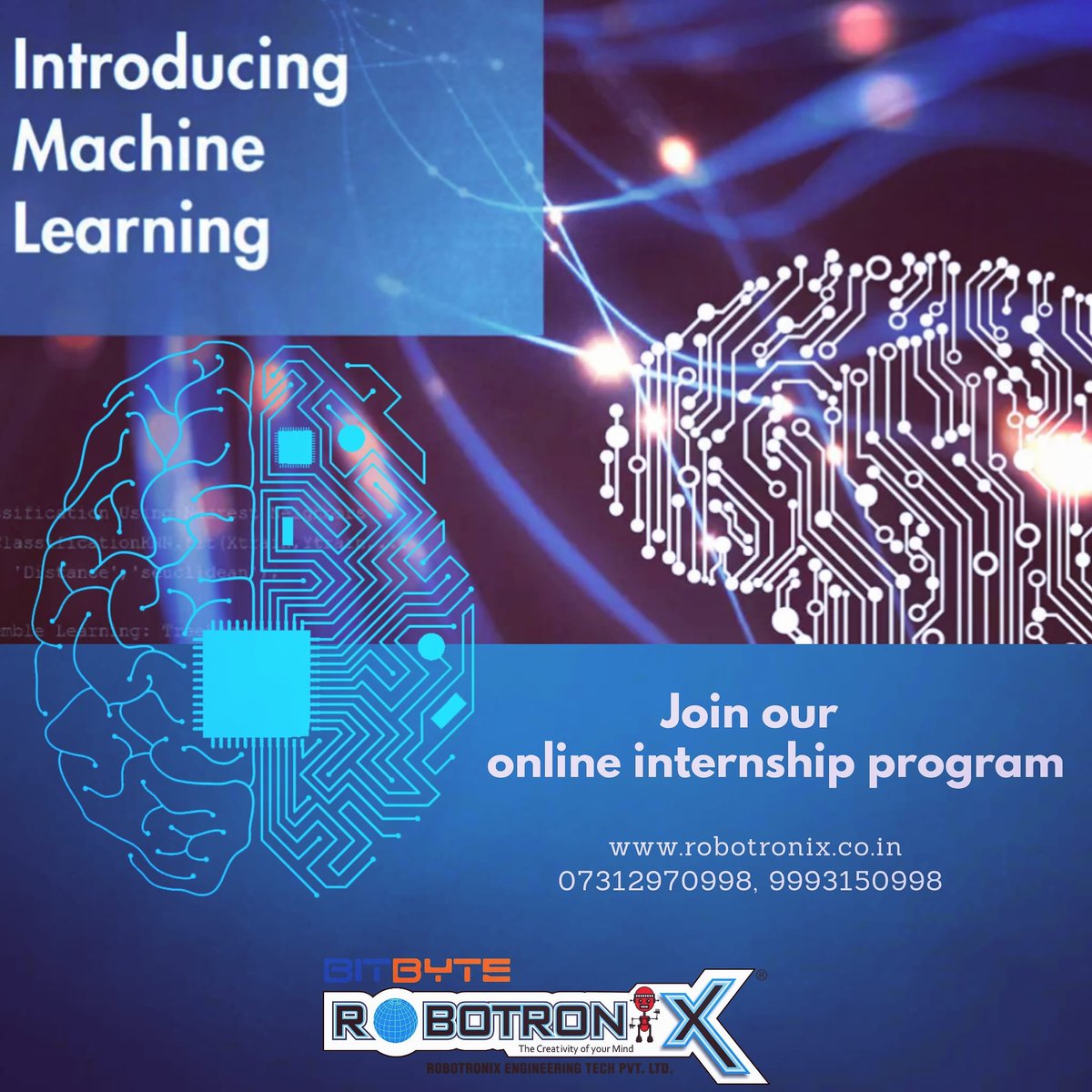 ROBOTRONiX2010's tweet image. Introducing Machine Learning.
Join our online internship program.
#machinelearning #machinelearningwithpython #deeplearningalgorithms #deeplearning #artificialintelligence #artificialintelligenceai
robotronix.co.in
bitbyteindia.com