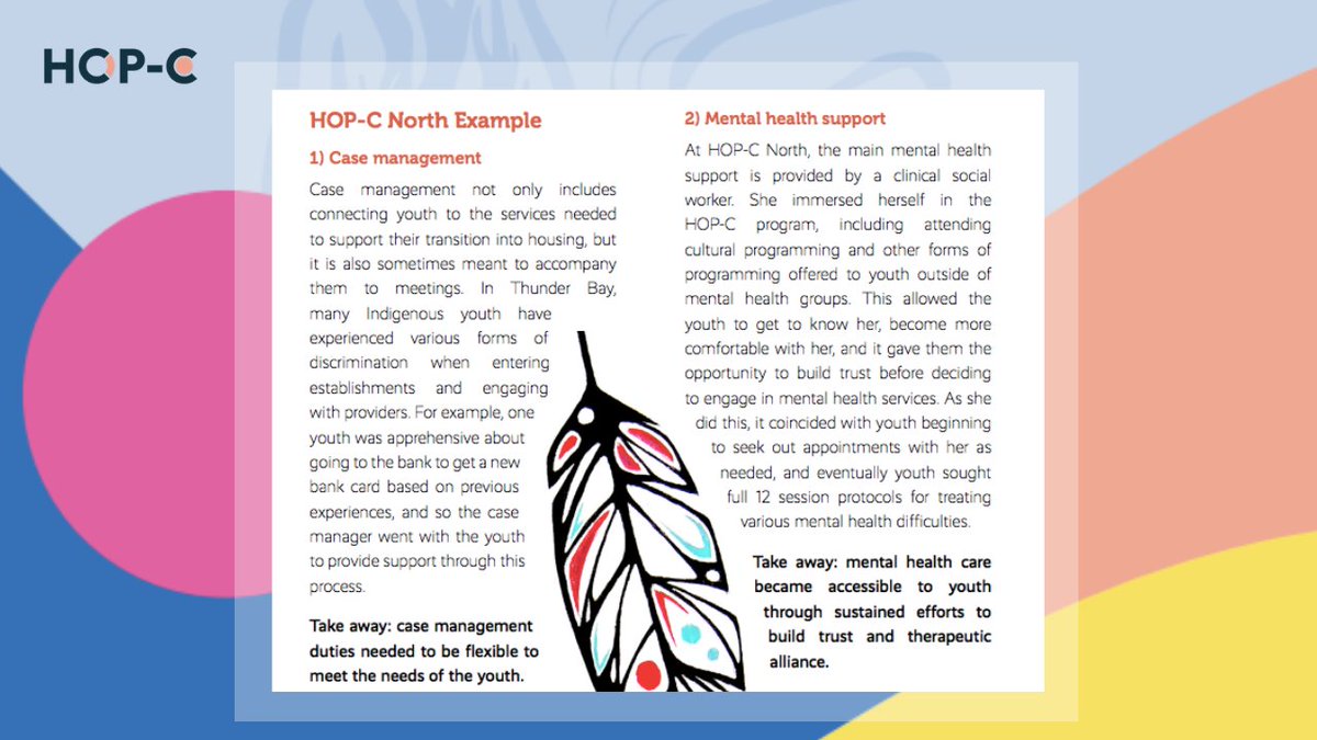 The HOP-C Guide has not only been developed for #youth with experiences of #homelessness, but it has been designed with a focus on ending the cycle back into homelessness for #Indigenous youth. See examples of their northern program here: bit.ly/31riobz