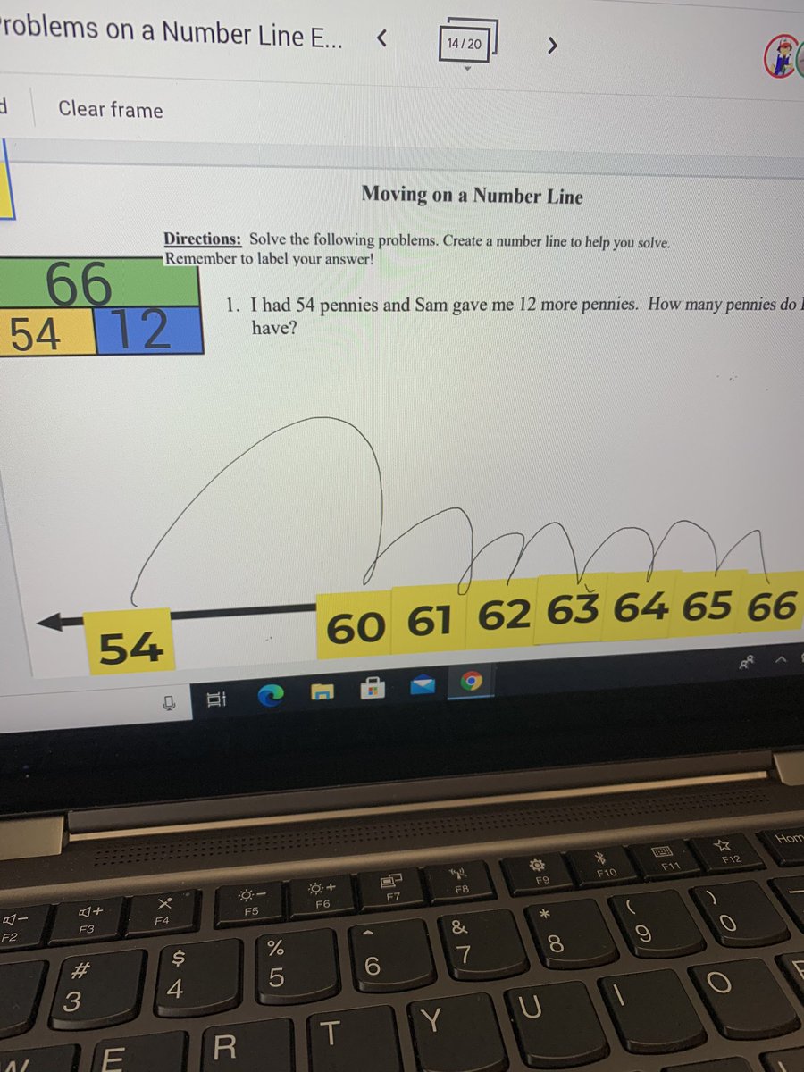 chandlerin1st's tweet photo. Using @googlejamboard for lots of things today like writing sentences and using number lines! #smartkiddos #superfres https://t.co/BK6f2Kcdp0