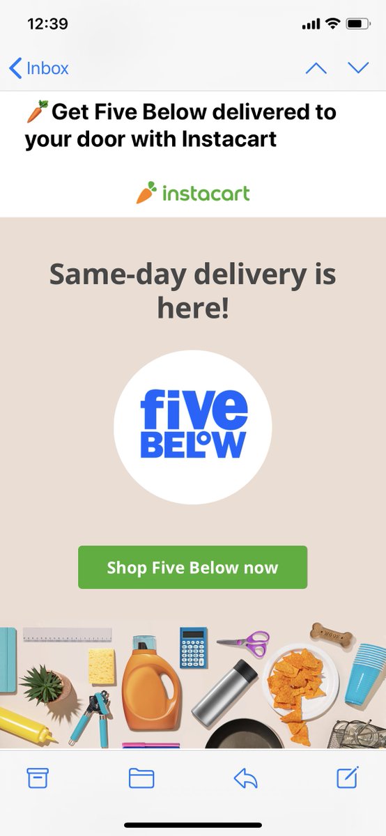 Five Below is now on Instacart. And I went down a bit of a rabbit hole to see how its e-commerce business was doing (i.e. reading its Q2 transcript).To reiterate my pet peeve: I think Instacart needs a new logo!