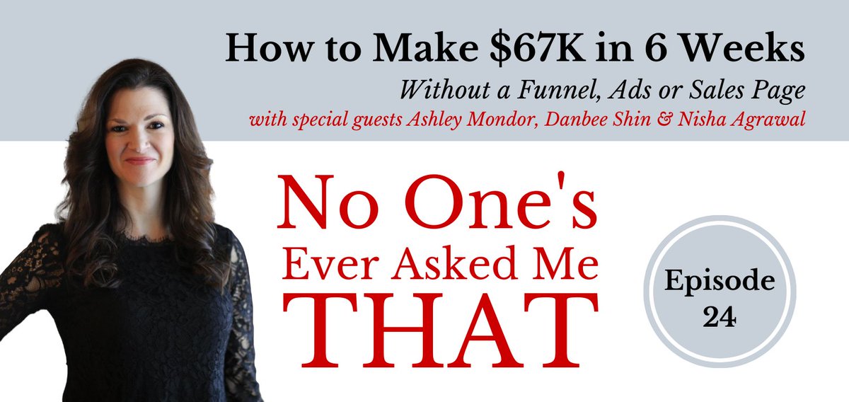lifewpassion's tweet photo. 🎧 Listen in to learn how to make $67K in six weeks without a funnel, ads or sales page and get inspiration + insights from these incredible international business owners! Download Episode 24 at https://t.co/LKdnbAVNC0 or wherever you get your podcasts.😊 https://t.co/SEmGhoBjg1