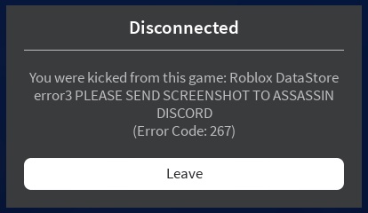 Zickoi On Twitter If You Re Trying To Join Assassin And You See This Message Don T Freak Out Your Inventories Are Safe This Is A Roblox Issue Not An Assassin Issue Prisman - comp assassin roblox