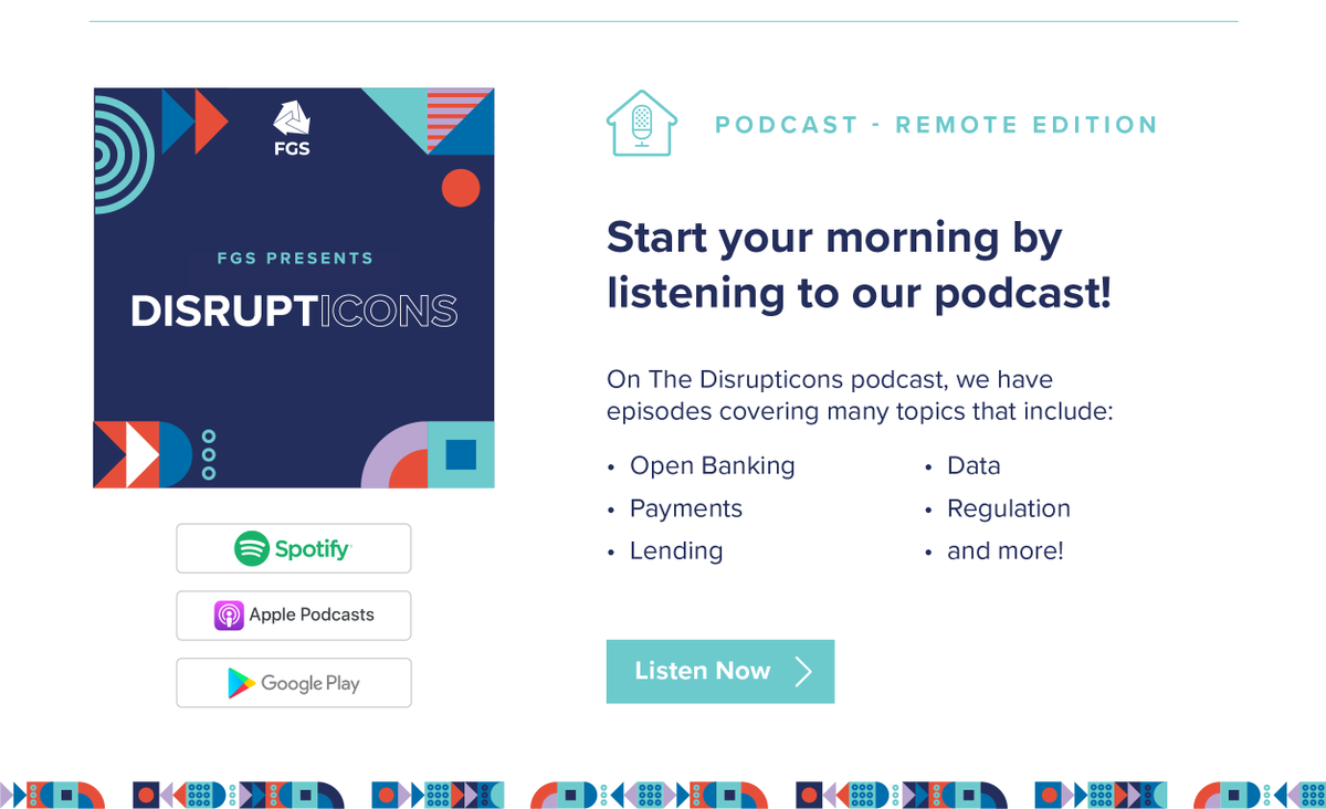 Looking for a podcast that gives you insights on what is going on in the world of FinTech and innovation? Listen to The Disrupticons on Spotify, Apple Podcasts and other major hosting platforms! 
#podcast #FinTech #OpenBanking #Payments #Lending