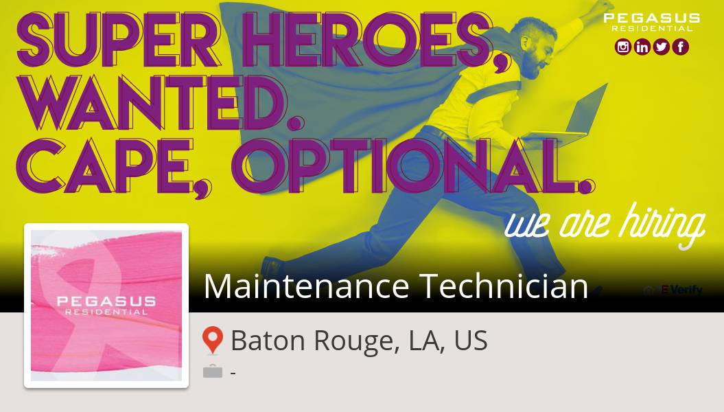 Apply now to work for #PegasusResidential as #Maintenance #Technician! (#BatonRouge) #job workfor.us/pegasusresiden… #pegasuspower #wemakepigsfly #pegasusresidential #wehelppeoplefindhome #pegasus