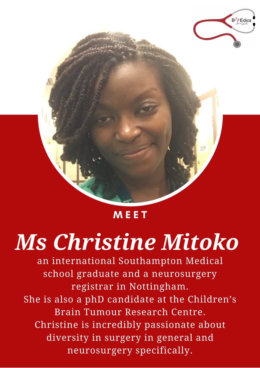 Introducing our fourth panellist @tinamitoko!🤩
#BlackHistoryMonth #BHM #TheBlackExperience #BlackMedTwitter #MedStudentTwitter #medtwitter https://t.co/mDuqruVsdJ