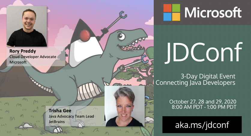 JavaAtMicrosoft's tweet image. Using #IntelliJ? Don't miss @trisha_gee covering Modern #Java productive features enabled by IntelliJ, and combine that with @rorypreddy's talk on Supercharging Spring Boot applications!

Free for everyone at <a style="text-decoration: none;" rel="nofollow" target="_blank" href="https://aka.ms/jdconf">aka.ms/jdconf</a>