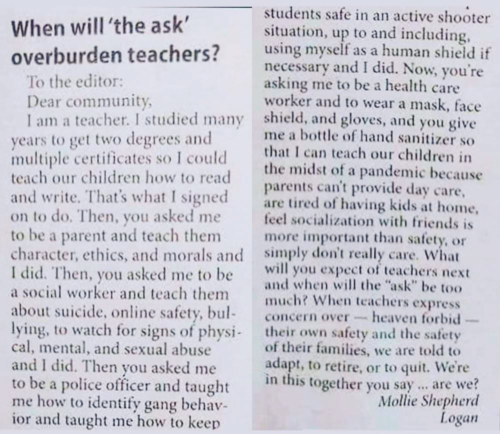 teachergoals's tweet image. When will &quot;the ask&quot; overburden teachers? 

This is real talk! 💯