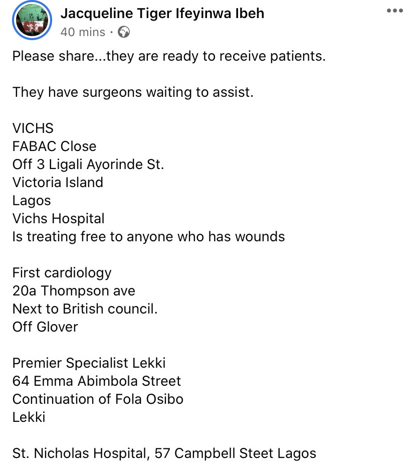 This could save a life. Retweet aggressively!!!! 
# unarmed #Lekkitollgate #LekkiMassacre #basedonwhat #unarmed #EndSARS #EndSWATNow #EndSWAT #EndPoliceBrutality #EndBadGoveranceInNigeria