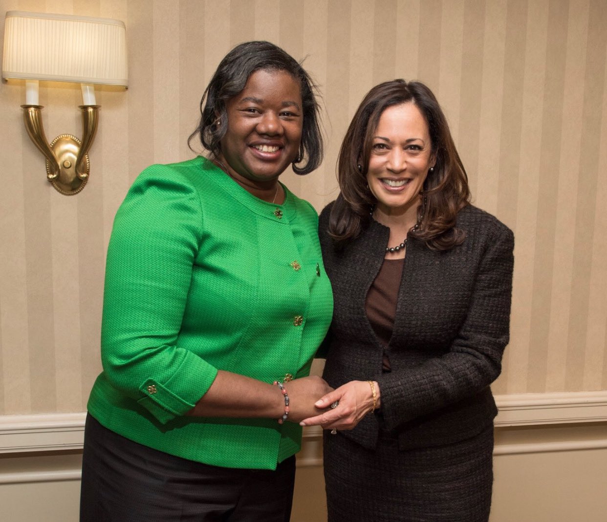 Thrilled to wish a very Happy Birthday to my sorority sister the one and only Senator Kamala Harris!  