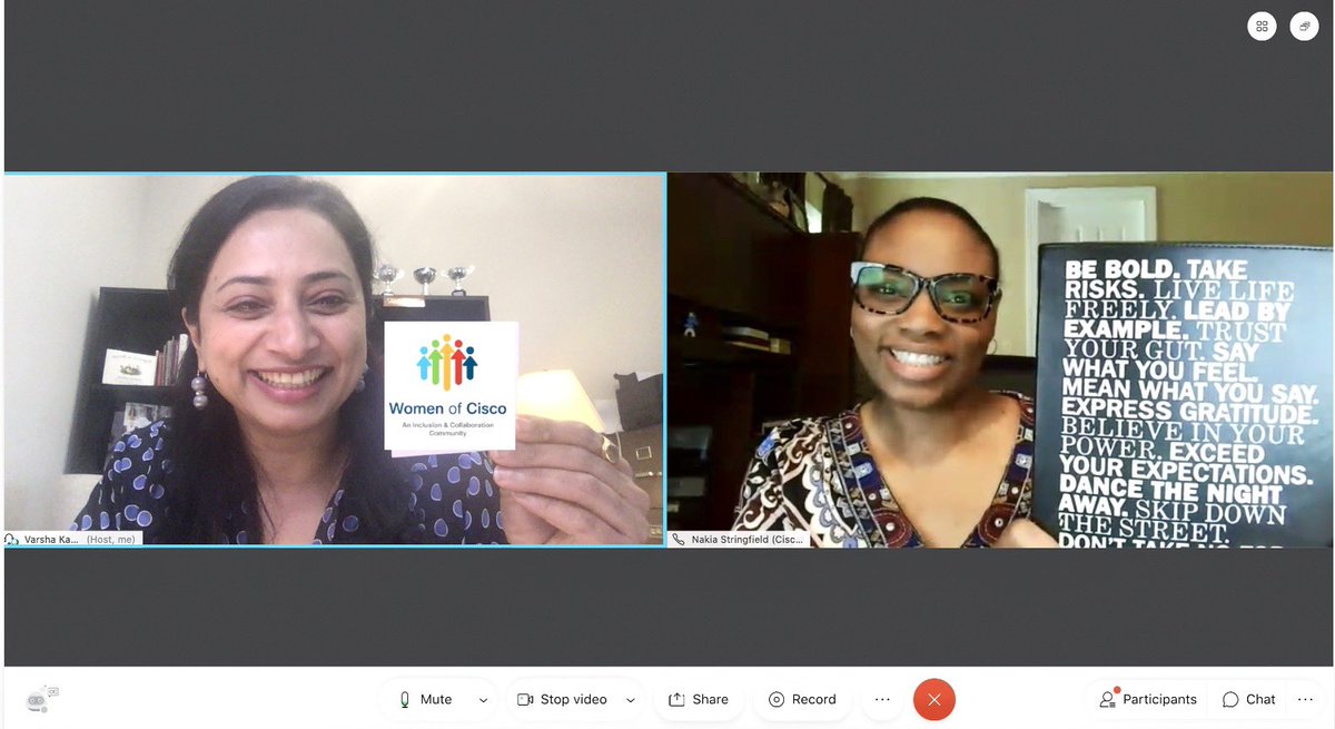 VarshaKanwar's tweet image. Love it how even after 13+ yrs at #Cisco, I keep meeting extraordinary leaders who I can learn from. Great catching up 1:1 with you @nstringfield &amp;amp; looking forward to partner on #CiscoCX Growth Initiative. Thank you @tcolon for the connection. #WeAreCisco #ExtraordinaryTogether