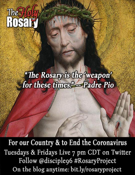 +JMJ+ Greetings, y’all, welcome to our Live Twitter Rosary Thread where we pray for all those suffering, for the healing of our country & our world. And for each other! #CatholicTwitter  #RosaryProject