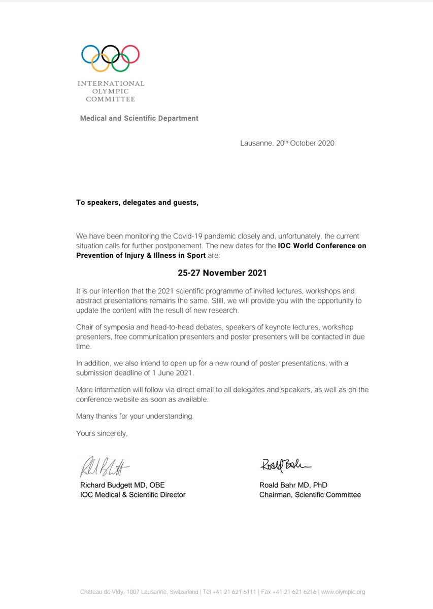 #IOCprev2021 has been postponed to 25-27 November 2021

For more information visit ioc-preventionconference.org

Please RT