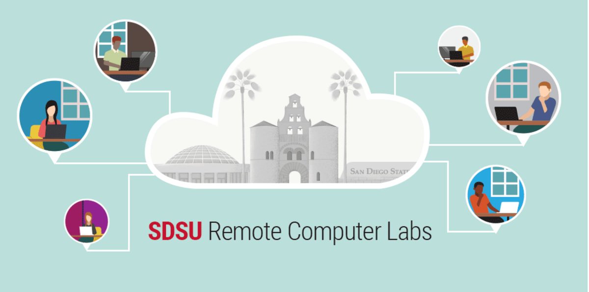 Need to connect to a computer lab? More than 200 remote open labs are available for Astronomy, Biology, Chemistry, Computer Science, Engineering, Exercise and Nutritional Sciences, Geology, Physics, Psychology and Public Health. it.sdsu.edu/help/remote-la…
 #sdsusuccess