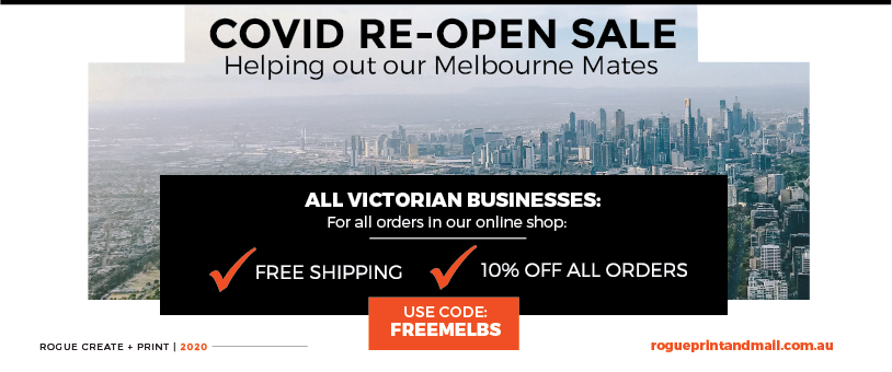 ROGUE_PRINT's tweet photo. If you’re a business in Victoria, we want to make things just that little bit easier to re-open - and stay open - with free shipping and 10% off ANY product in our COVID-SAFE shop. #covidsafesignage #printsale #covidsafe https://t.co/z8axaZBuTU https://t.co/HSCiGG3hVz