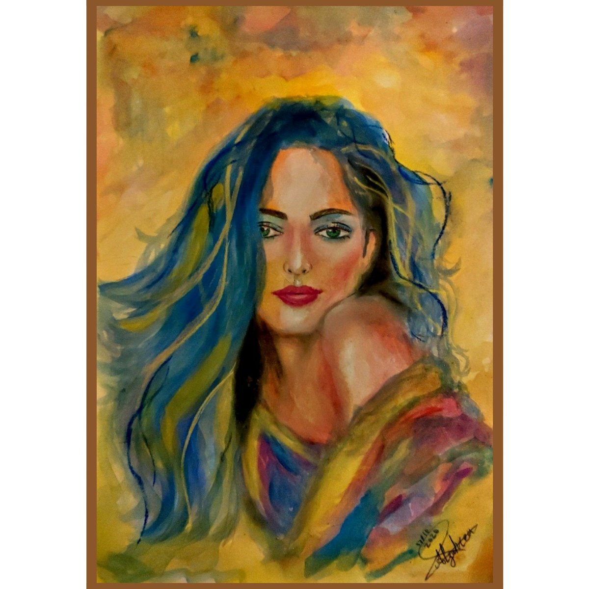 ZAlagamy's tweet photo. My drawing ،🖌️... watercolors 
#ArtistOnTwitter #artist #art #Watercolour #drawing #artshare #portrait https://t.co/MiT9dQRKZt
