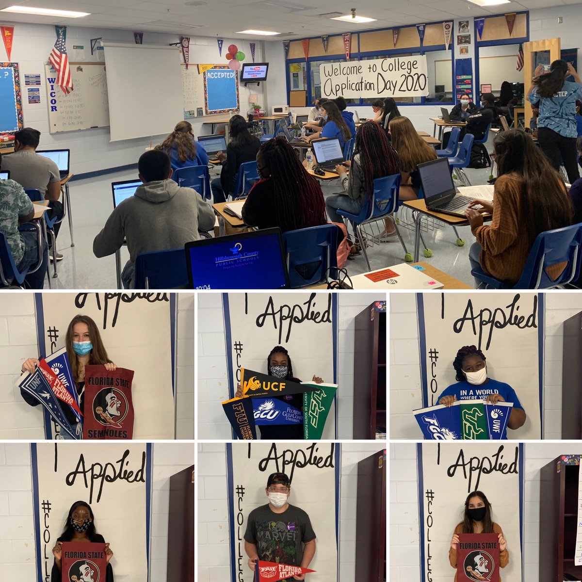 So many applications were submitted today! We are so proud of the hard work the seniors put in! 💙🎉 @HCPS_AVID @Armwood_HS @AVID4College @FLCollegeAccess @HillsboroughSch @BetterMakeRoom #iapplied