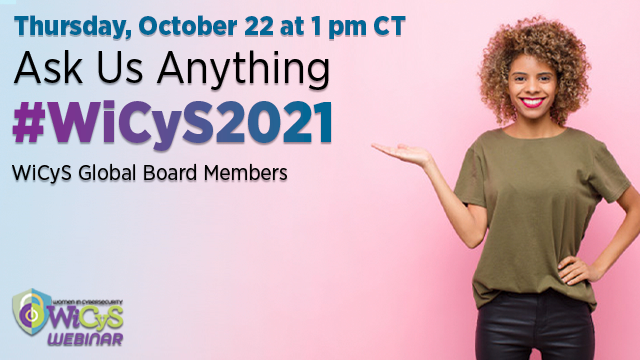 #WiCyS2021 is on the calendar and NOW is your chance to ask the WiCyS Global Board Members ANYTHING about this conference!
Grab your spot for the live webcast!
brighttalk.com/webcast/17216/…

#SeeHerAsEqual #WomenInCyberSecurity #WiCyS