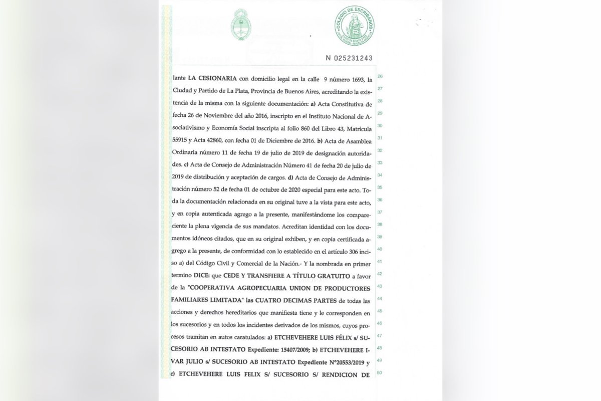 Si los Etchevehere corruptos son propietarios, ¿por qué no muestran la escritura? Acá está la nuestra. Algún día la tortilla se va a dar vuelta, y los ricachones ladrones van a dejar de manejar el país a su antojo. @ProyectoArtigas https://t.co/ccfT6YkVLI