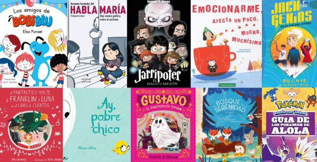 collage of children's books