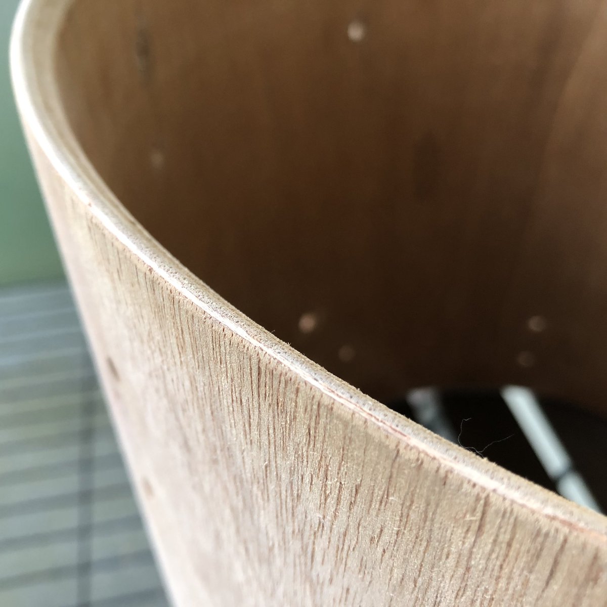 DOC604's tweet photo. The next steps:
- #sanded the #drumshell.
- #rounded off #bearingedge.
- filled all dents, gaps and a few holes.
- started #pencil #sketching the #FirstNation #formline #NativeDesign in the style of #TheMasterOfTheBlackField . #drums #drummer #refinishing #woodworking #drum https://t.co/0RfhjBQQt8