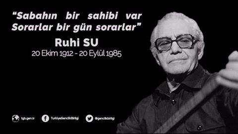 Doğum gününde saygıyla...
İnsan olmak suçu suçların en güzeli en iyisi en haklısı en doğrusu olmalı ve herkes o suçu ömrü boyunca işlemeli.
* Ruhi Su *
D: 20. Ekim. 1912 -Van
Ö: 20 Eylül 1985- İstanbul
Türk halk müziği sanatçısıdır.
Sanatın ve müziğin filozofu, halkların bilgesi https://t.co/gUua2B0OdN