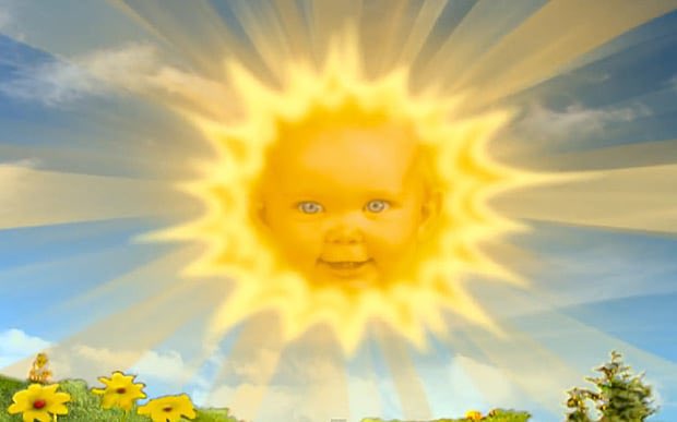 The baby in the sun from teletubbies
