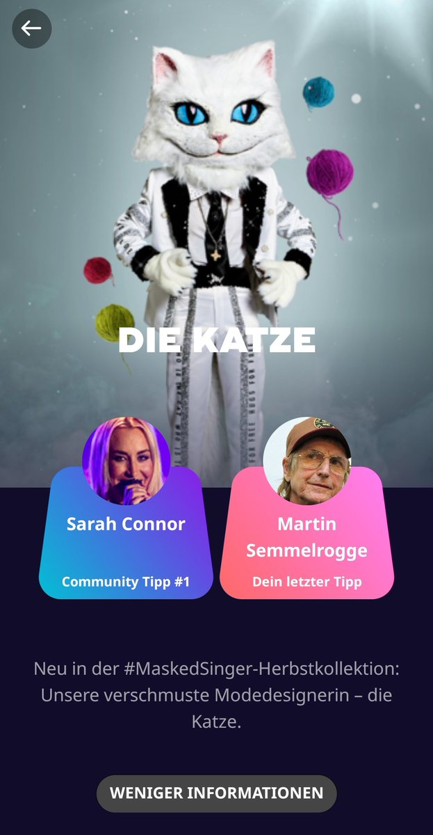 Beim Refrain habe ich es erkannt #MaskedSinger