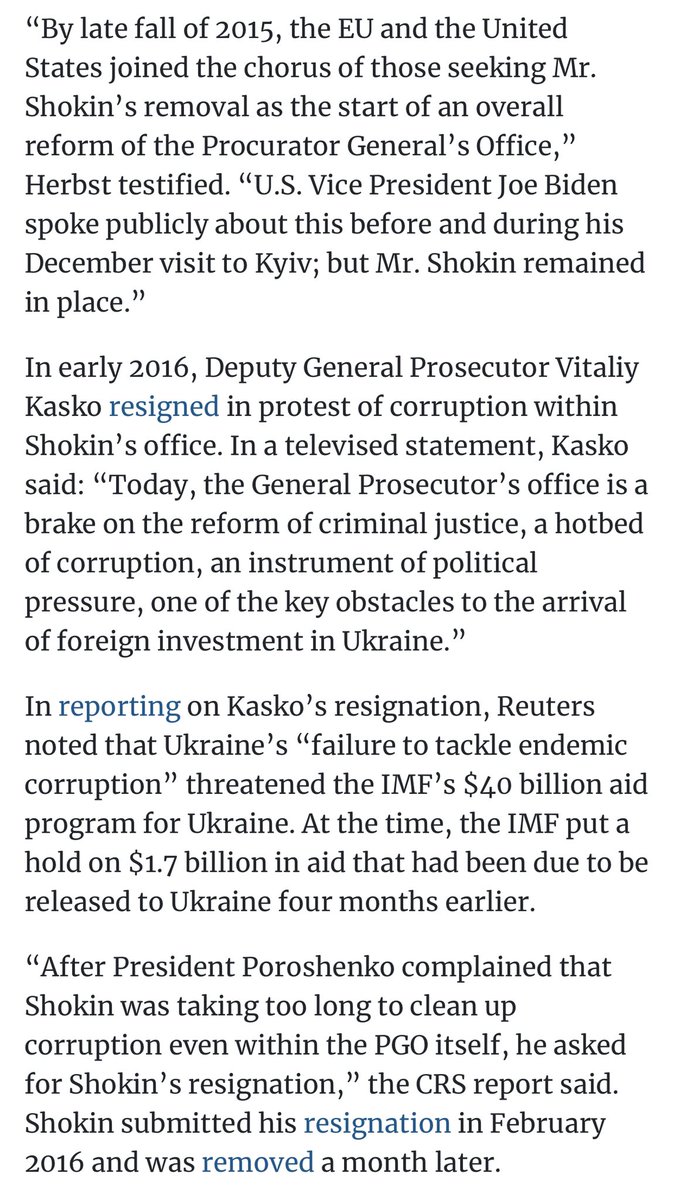 The “a rogue Joe Biden went to Ukraine and threatened to withhold money unless they stopped investigating his son!” narrative has been debunked over and over and over.  https://www.factcheck.org/2019/09/trump-twists-facts-on-biden-and-ukraine/