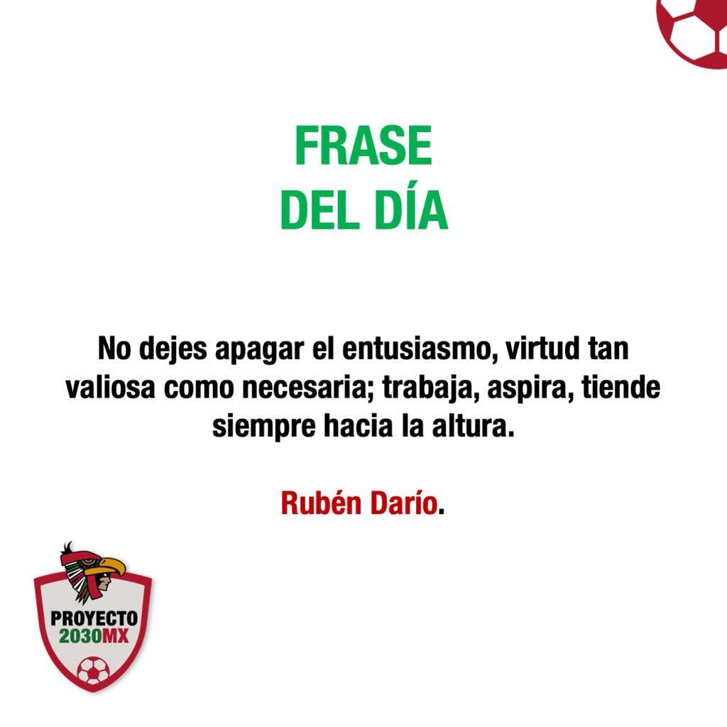 PROYECTO2030MX's tweet photo. FRASE DEL DÍA

DREAM BIG

#MOTIVACIÓN 
#TUESDAYINSPIRATION 
#FUTMX
#PROYECTO2030MX https://t.co/3qiqX4Zu2J