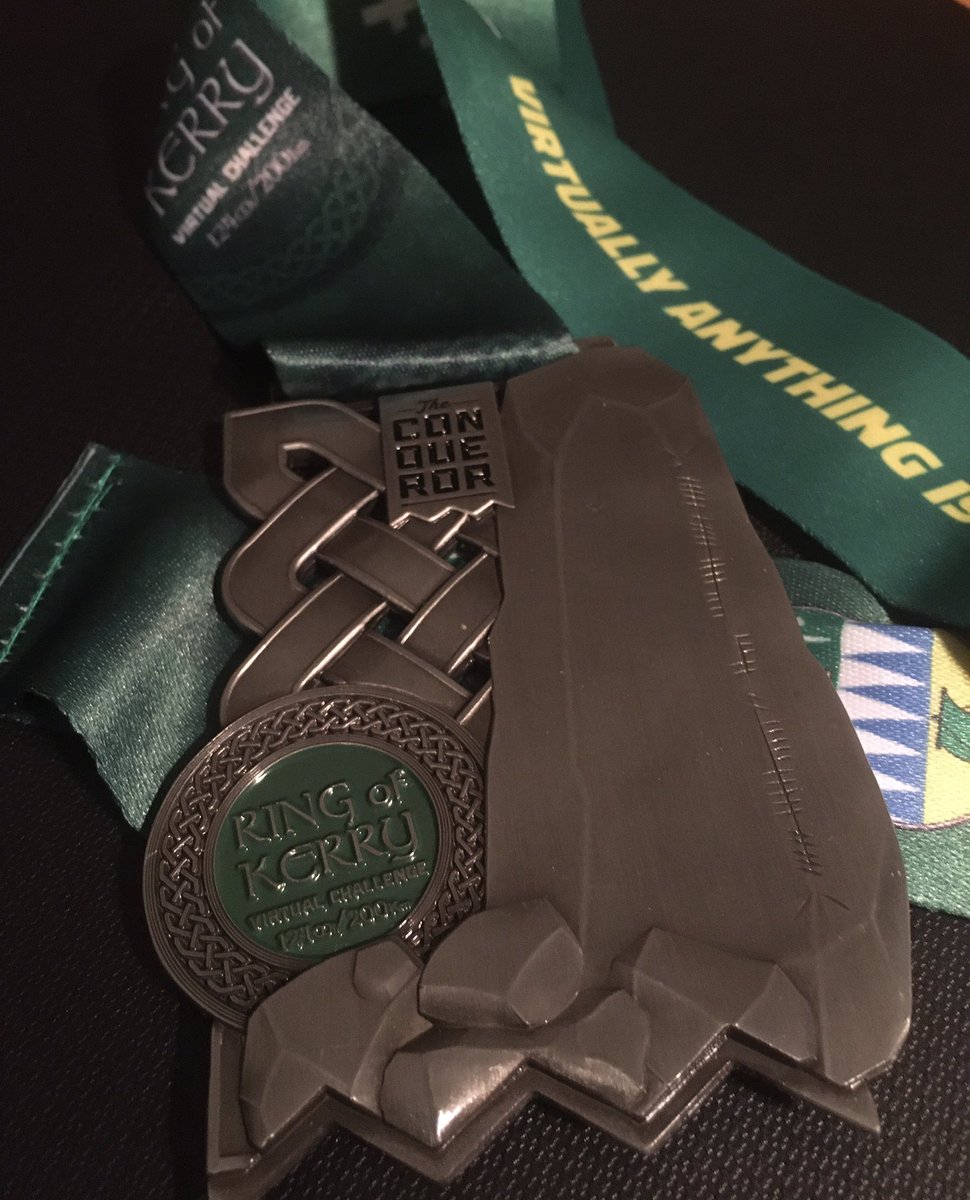 WriteLiveTeach's tweet photo. Next medal received! Love it! ☘️ #virtuallyanythingispossible #conqueror https://t.co/WJYFARLFo3