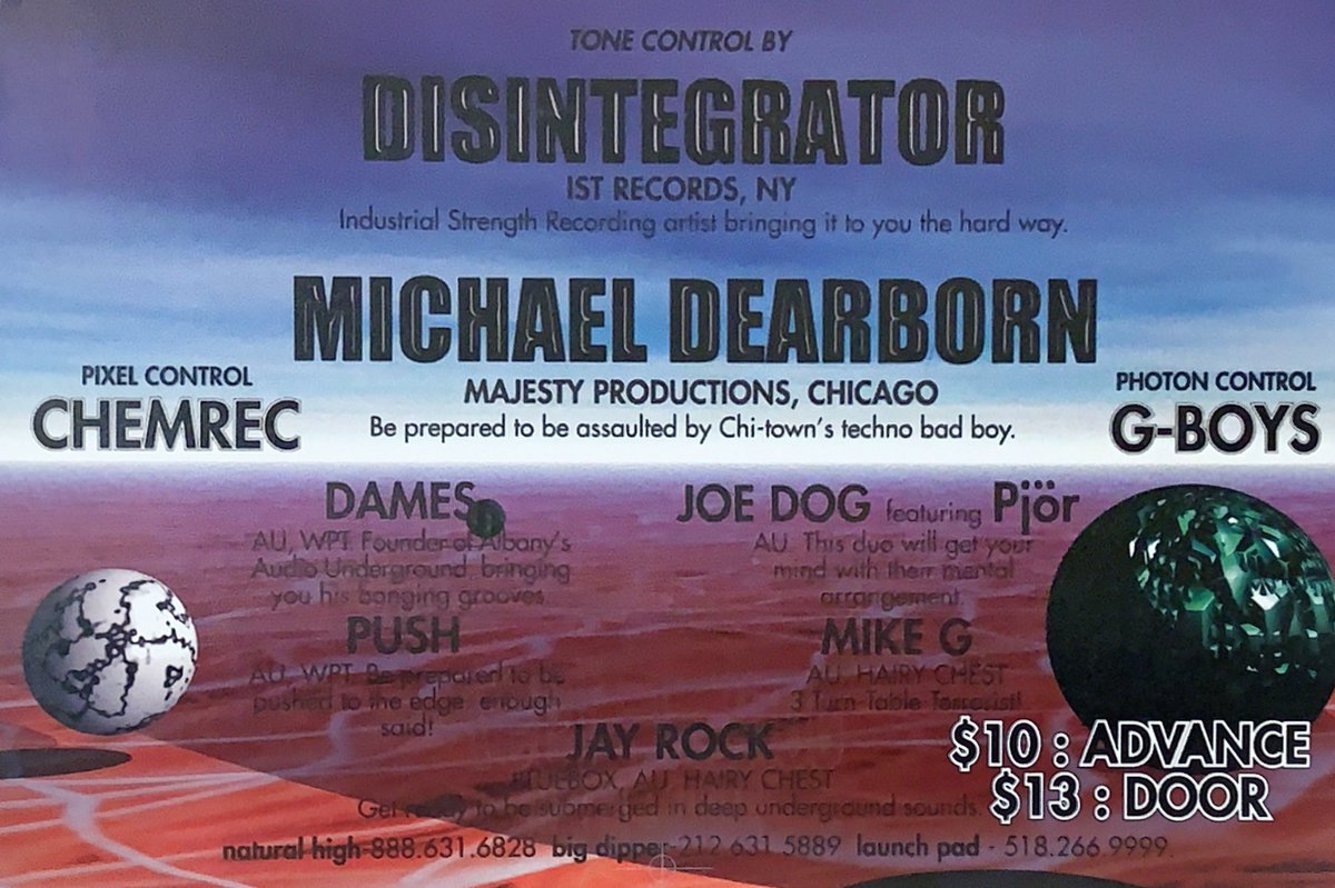 thingstocome's tweet image. JUNE 7, 1997!! DISINTEGRATOR (OLIVER CHESLER, JOHN SELWAY), MIKE DEARBORN! #frequencyresponse