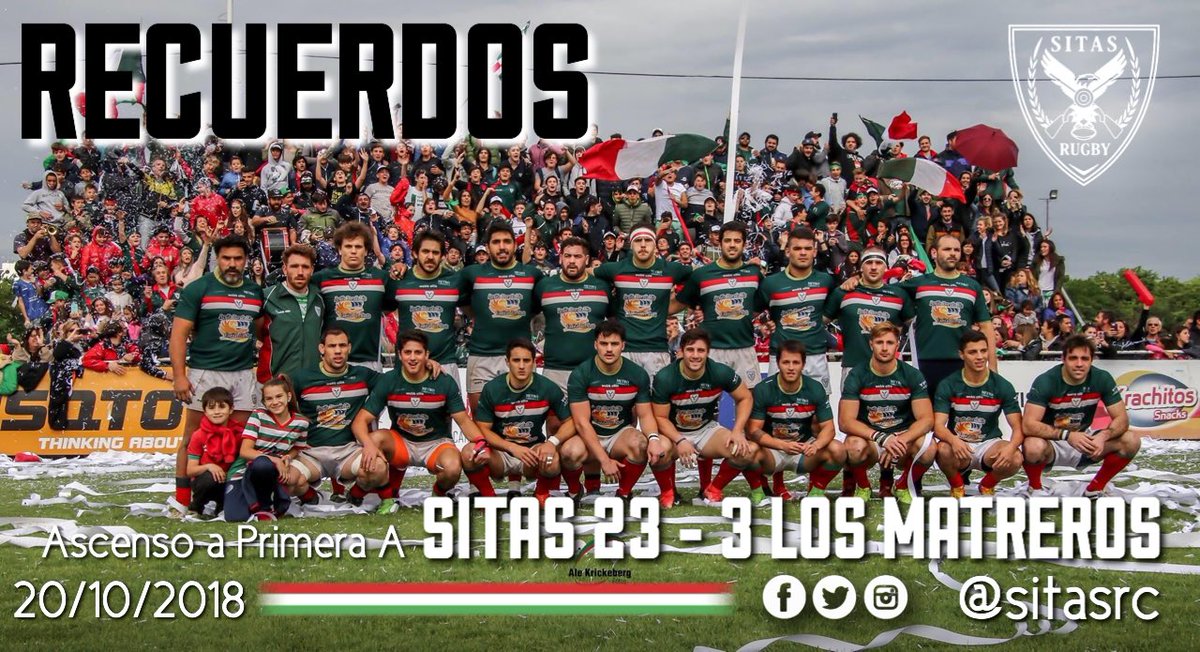 Ya pasaron 2 años de este hermoso momento!💚❤️ SITAS superaba de visitante por 23 a 3 a Los Matreros, lo demás ya es historia 💪🏻🇮🇹