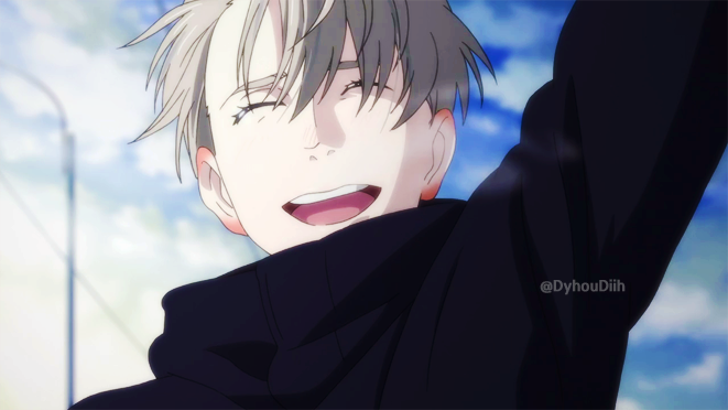 diihoudyh's tweet photo. Na última cena Victuuri o motivo pelo qual não vemos o rosto do Victor quando ele chama o Yuuri (a tela fica escura e só ouvimos sua voz) é que ele estava "dando um sorriso que pertence apenas ao Yuuri" e, segundo a Sayo (diretora), nem o público tinha o direito de vê-lo https://t.co/Gm8e71bKnm